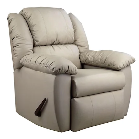 Non-Chaise Rocker Recliner with Pillow Arms